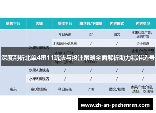 深度剖析北单4串11玩法与投注策略全面解析助力精准选号 深度剖析北单4串11玩法与投注策略全面解析助力精准选号